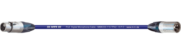 MTI Digital Micro-Cable, XLR-fem./male 3p., blau