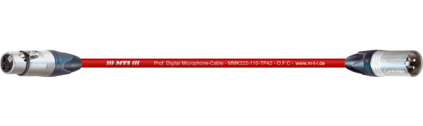 MTI Digital Micro-Cable, XLR-fem./male 3p., rot