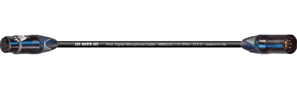 MTI Prof. DMX-Cable, XLR-fem./male 5p. Goldkte., schwarz