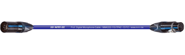 MTI Prof. DMX-Cable, XLR-fem./male 5pol. blau