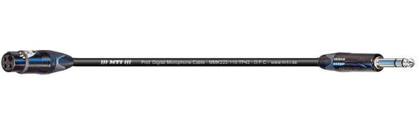 MTI Digital Micro-Cable, XLR-fem 3p./Klinke 2p., schwarz