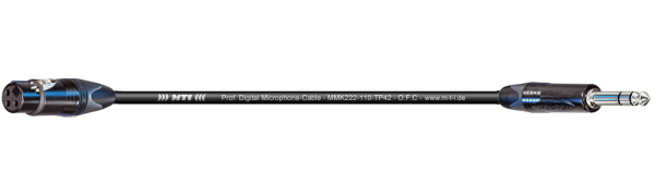 MTI Digital Micro-Cable, XLR-fem. 3p./ Klinke 2p., schwarz