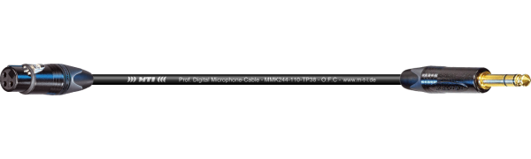 MTI Digital Micro-Cable TP13, XLR-fem./Klinke 3p., sw, gold