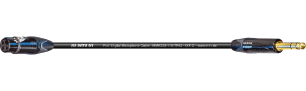 MTI Digital Micro-Cable, XLR-fem./Klinke 3p., schwarz, Goldkte.