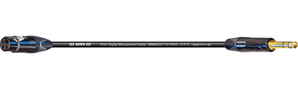MTI Digital Micro-Cable, XLR-fem. 3p./Klinke 3p., Goldpins