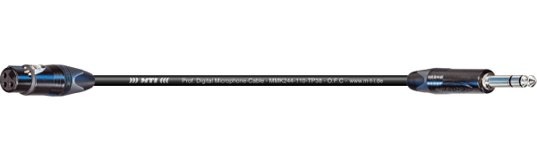 MTI Digital Micro-Cable TP13, XLR-fem./Klinke 3p., sw