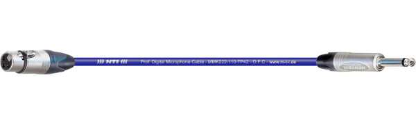 MTI Digital Micro-Cable, XLR-fem./Klinke 3p., blau
