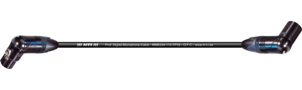 MTI Digital Micro-Cable TP13, Winkel-XLR-fem./Winkel-XLR-male 3p., sw., Goldkontakte
