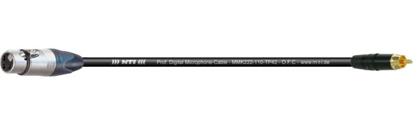 MTI Digital Micro-Cable, XLR-fem. 3p./Cinch-gold