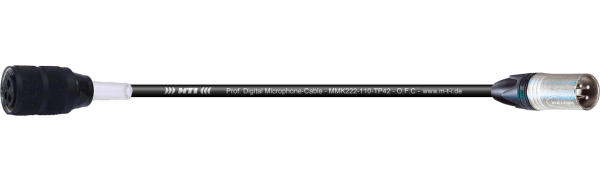 MTI Digital Micro-Cable, XLR-male 3p./Gr.-Tuchel fem. 3p.
