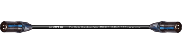 MTI Digital Micro-Cable Verlängerung, XLR-male/male 3p. sw