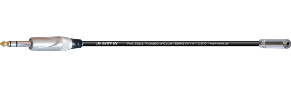 MTI Digital Micro-Cable, Klinke 3p./Mini-Kl.-Bu.3p., sw.