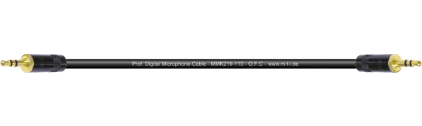 MTI Digital Micro-Cable, 2x Mini-Klinke 3p. sw. Goldkontakt