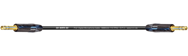 MTI Digital Micro-Cable, Klinke/Klinke 3p., schwarz, Goldkte.