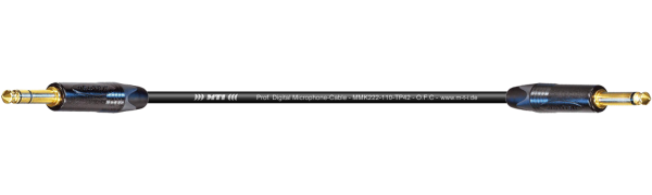 MTI Digital Micro-Cable, Klinke 3p./Klinke 2p.,schwarz, Goldkte.