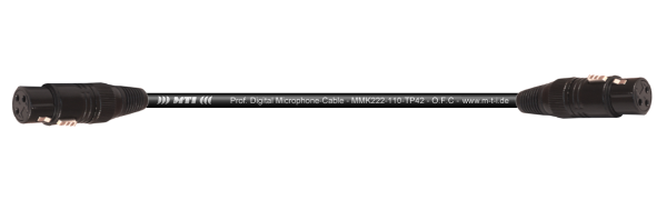 MTI Digital Audio-Adapter, XLR-fem./fem. 3p., 0,3 m
