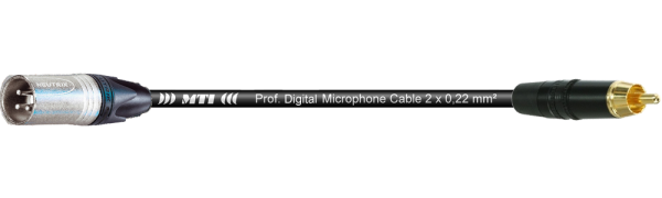 MTI Digital Audio-Adapter, XLR-male 3p./Cinch-gold, 0,2 m