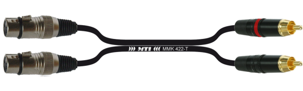 MTI Twinline, 2x XLR-fem./Cinch