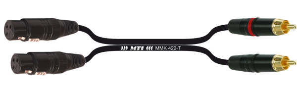 MTI Twinline, 2x XLR-fem./Cinch