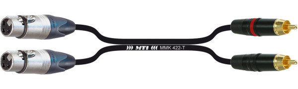 MTI Twinline, 2x XLR-fem./Cinch gold