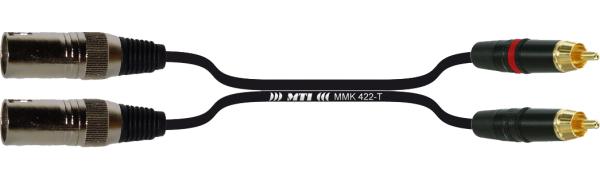 MTI Twinline, 2x XLR 3p.male/Cinch