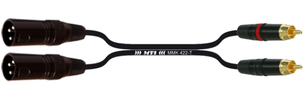 MTI Twinline, 2x XLR 3p.male/Cinch
