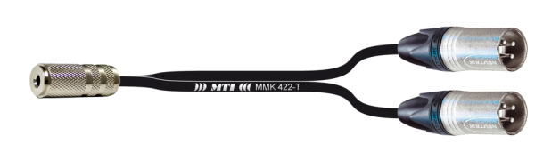 Y-Cable, Minikl.-Bu. 3p./ 2x XLR-male