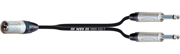 Breakout-Cable, Neutrik XLR male 3p./2x Klinke 2p.