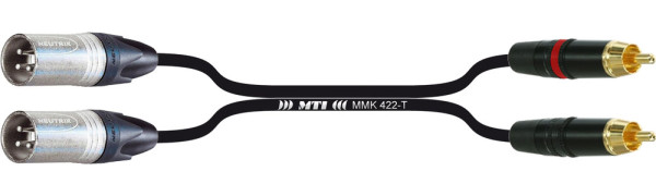 MTI Twinline, 2x XLR-male/Cinch gold