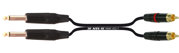 MTI Twinline, 2x Klinke 2p./RCA Cinch