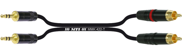 MTI Twinline, 2x Mini-Klinke 3p./ 2x Cinch gold