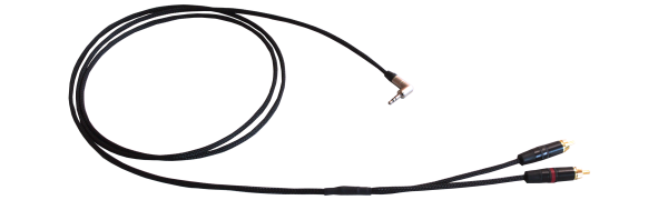Breakout-Cable, Neutrik Mini-Winkel-Kl.3p./ 2x RCA Cinch, Gewebe, 2,0 m