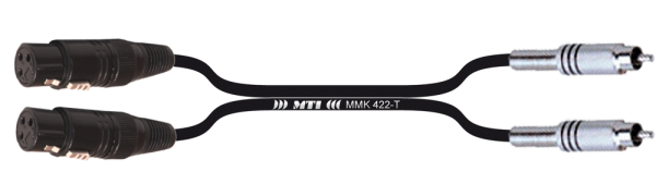 MTI Twinline, 2x XLR-fem./Cinch