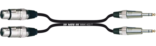 MTI Twinline, 2x XLR-fem./Klinke 3p.