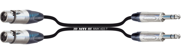 MTI Twinline, 2x XLR-fem./Klinke 3p.