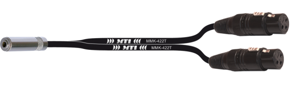 Breakout-Cable, Mini-Kl.-Bu. 3p./2x XLR-fem.