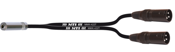 Breakout-Cable, Mini-Kl.-Bu. 3p./2x XLR-male