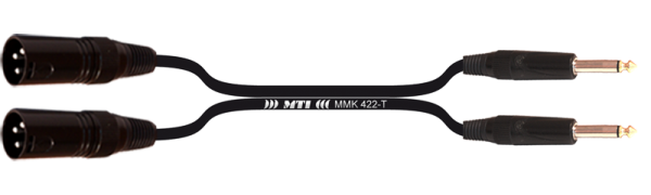 MTI Twinline, 2x XLR-male/Klinke 3p.