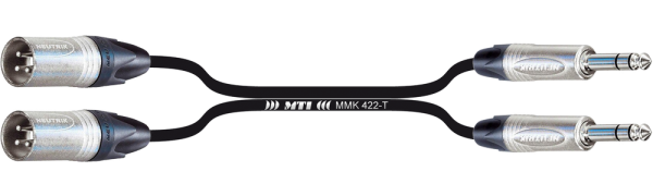 MTI Twinline, 2x XLR-male/Klinke 3p.