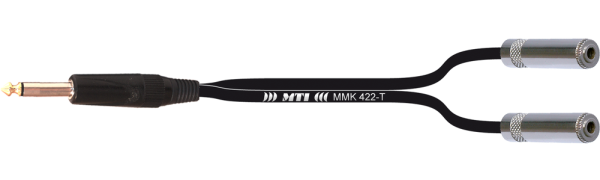 Y-Cable, Klinke 3p./ 2x Mini-Kl.-Bu