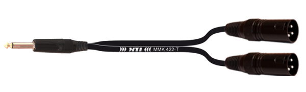 Y-Cable, Klinke 3p. / 2x XLR-male
