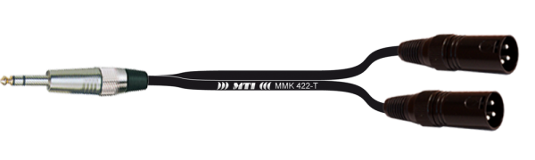 Breakout-Cable, Klinke 3p./ 2x XLR-male