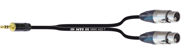 Breakout-Cable, Neutrik Mini-Kl. 3p./2x XLR-fem.