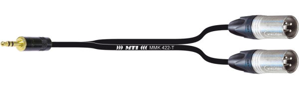Y-Cable, Neutrik Mini-Kl. 3p./2x XLR-male 3p.