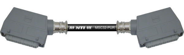 Multicore-Kabel HAN108 fem./fem. seitl., 32Ch., PUR