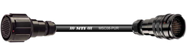 Multicore-Kabel TL25 fem. m.Ü./male o.Ü., 8-Ch., PUR