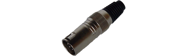 MTI-XLR 5p. Kabelstecker, Nickel-Series
