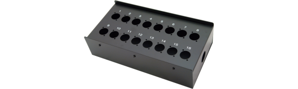 MTI Metall-Stagebox, 16 Bohrungen, Neutrik D-Serie 