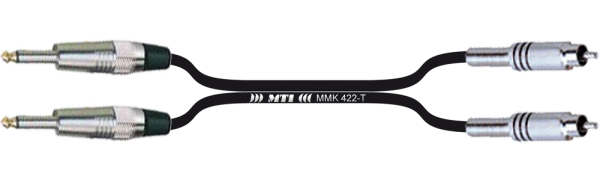 MTI Twinline, XLR-fem./male - 2x Klinke 3p., 0,5 m