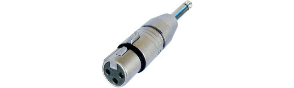 Neutrik Adapter, XLR 3p. Buchse-Klinkenstecker